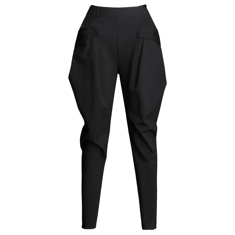 

Women Spring Summer Black Trouser Plus Size 4XL Loose Casual High Waist Female Ankle Length Harem Pant