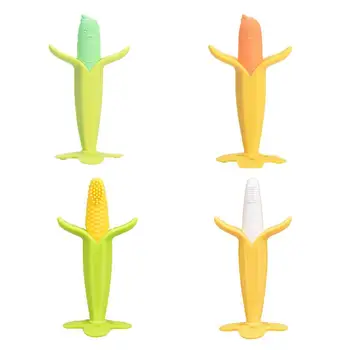 

Baby Teether Toy Toothbrush Infant Cartoon Shape Teether Corn Modeling Silicone Safe Teething For Babies Teether Oral Hygiene