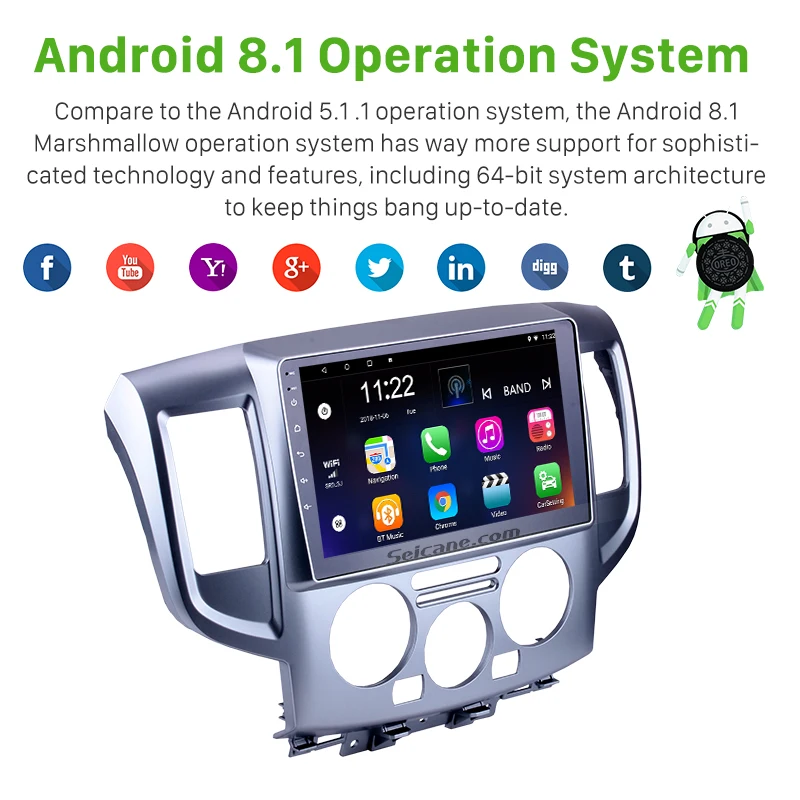 Cheap Seicane 9 inch Android 8.1 Car Stereo Radio Head Unit Player GPS Navigation for 2009-2016 NISSAN NV200 Rom 16GB+Quad Core 1 Cheap Seicane 9 inch Android 8.1 Car Stereo Radio Head Unit Player GPS Navigation for 2009-2016 NISSAN NV200 Rom 16GB+Quad Core 1