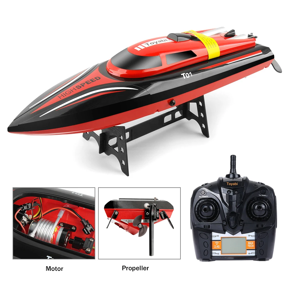 

Speed Rc Boat H102 2.4ghz 4 Channel 30km/h Racing Remote Control Rtr Boat With Lcd Screen Gift For Children Toys Xmas Gifts