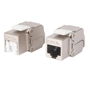 

COMPONENT-RATED RJ45 NETWORK 10G CAT6A KEYSTONE JACK FULL SHIELDED (with SHUTTER DESIGN for optional) for wallplate blank panel