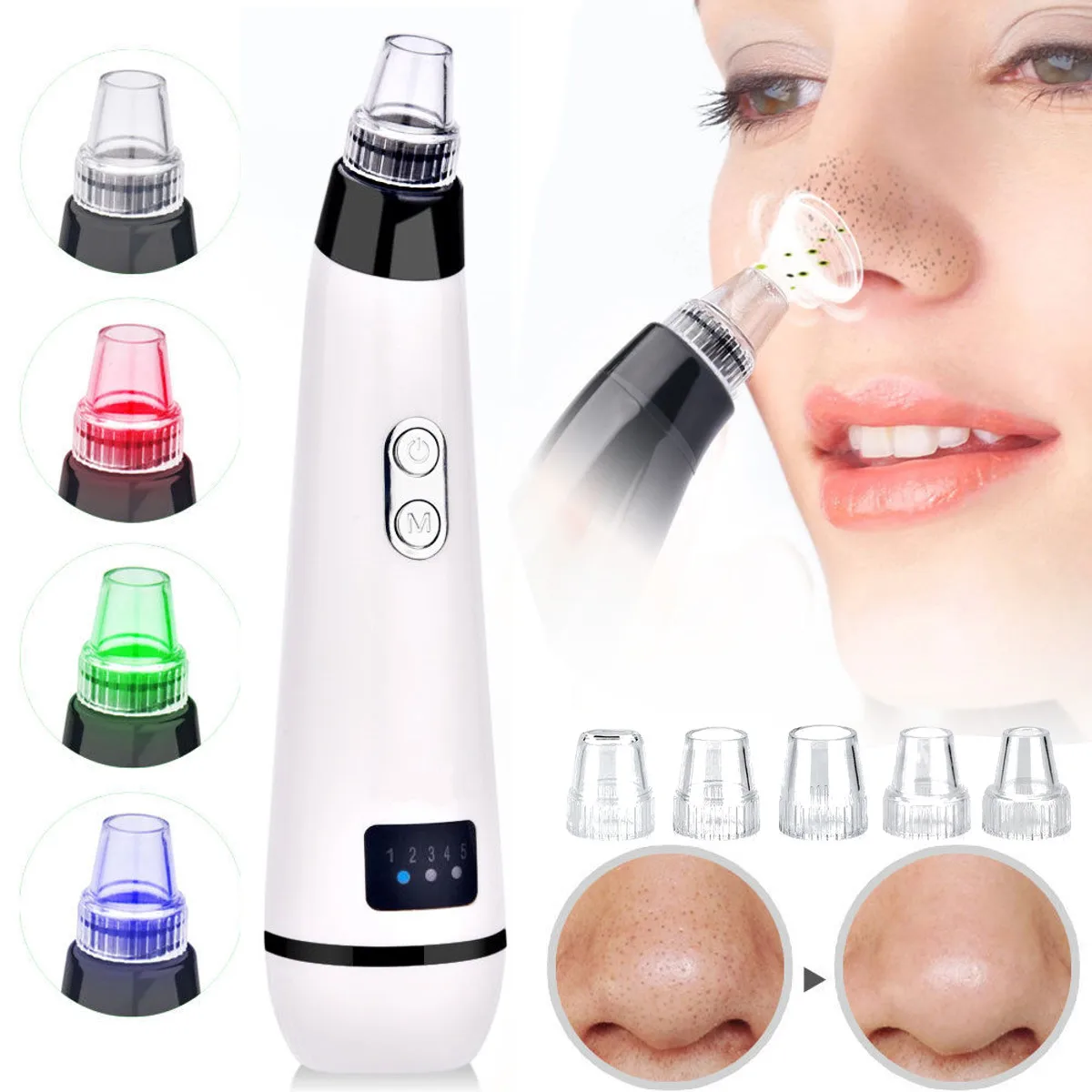 

Electric Vacuum Suction Blackhead Remover Face Pore Cleaner Acne Removal Machine Facial Cleaning Tool Beauty Skin Care Device