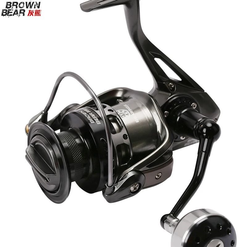 US $78.00 Tsurinoya Brown Bear Metal Jigging Spinning Fishing Reel 4000 5000 6000 7000 1220kg Max Drag Saltwater Spinning Fishing Reels
