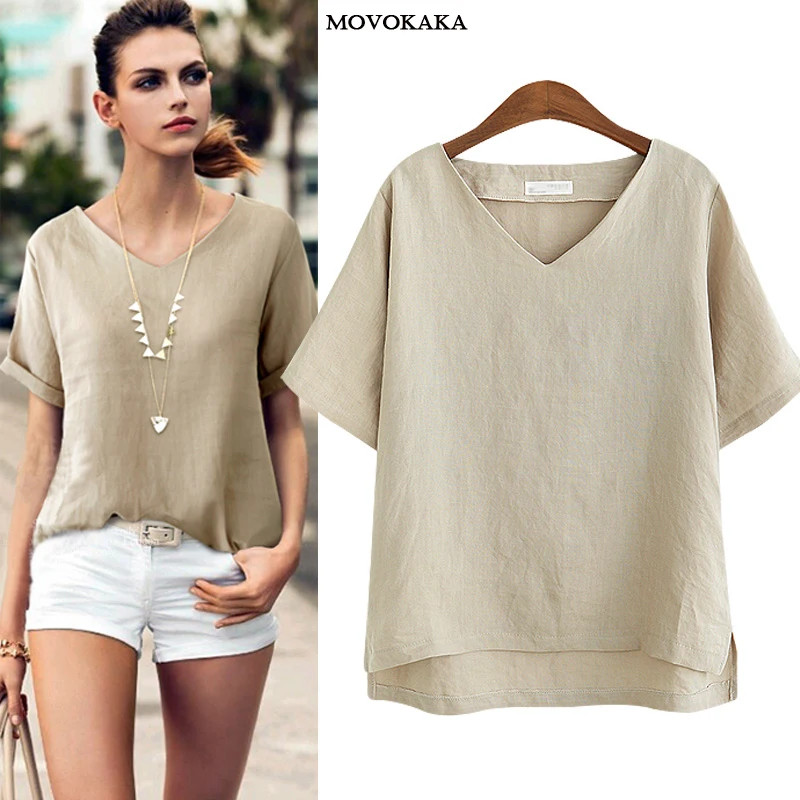 New Fashion V neck T Shirt Women Sexy Basic Female TShirt Summer White Sexy TShirt Women Cotton Vintage Loose Thin T Shirts XXXL|T-Shirts| - AliExpress