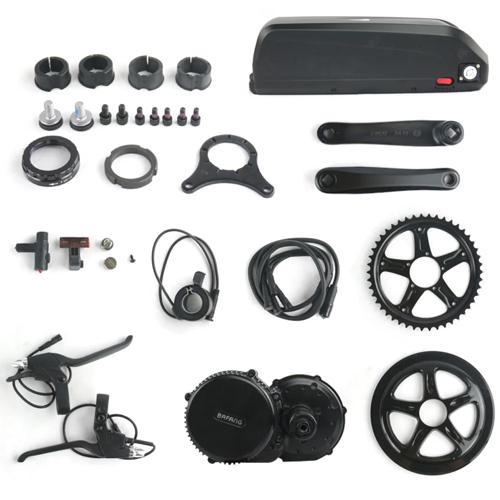 8Fun/Bafang 48V 750W BBS02 mid рукоятки приводной двигатель комплект с 16AH фара для
