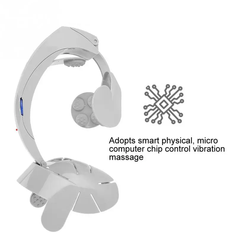 Электрический массажер для головы шлем головы прибор для расслабления головной боли облегчение давления головы акупунктурное вибрационное массажное устройство