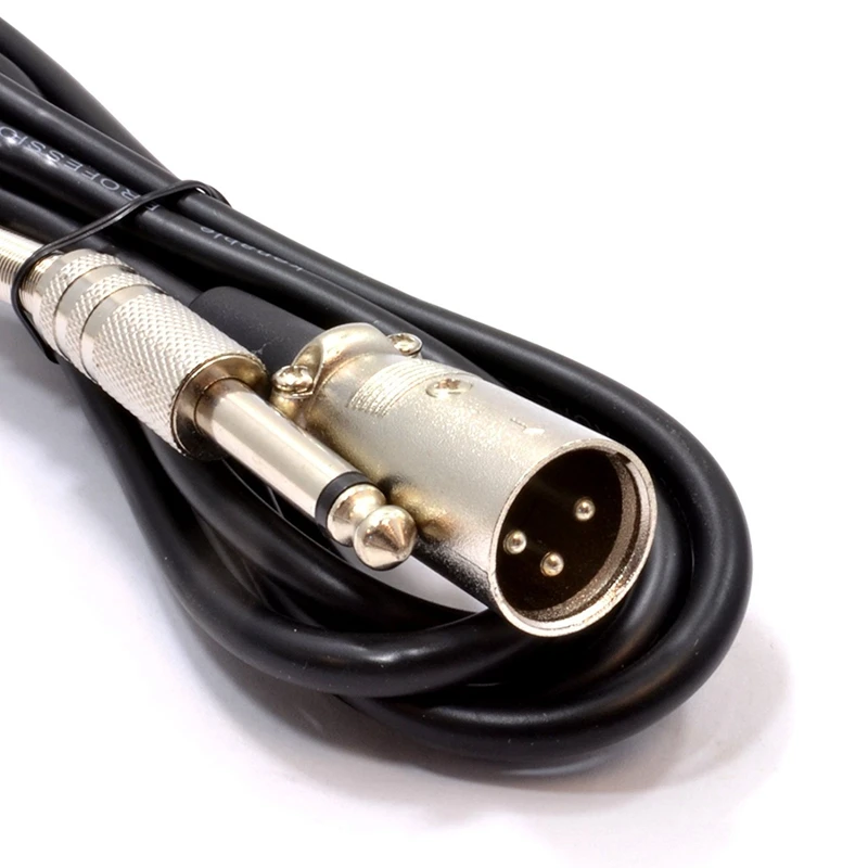 

XLR 3 Pin Plug to 6.35mm 1/4 inch Male Mono Jack Plug Cable 1Meter(approx3.3 feet)