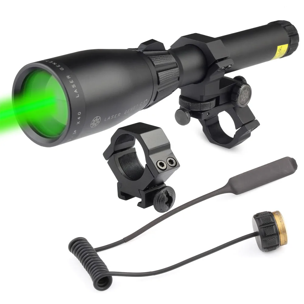 

US STOCK New Green Laser Genetics ND3 x40 Long Distance Laser Designator Pointer Lights with Mount