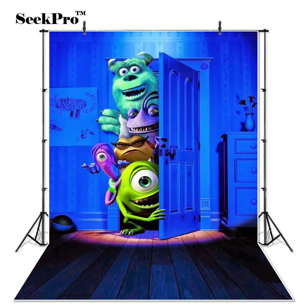 Thin Vinyl Monsters Inc Boo Sulley Mike Bedroom Door Magic Photography Studio Backdrops Camera Photo Studio Photo Backgrounds