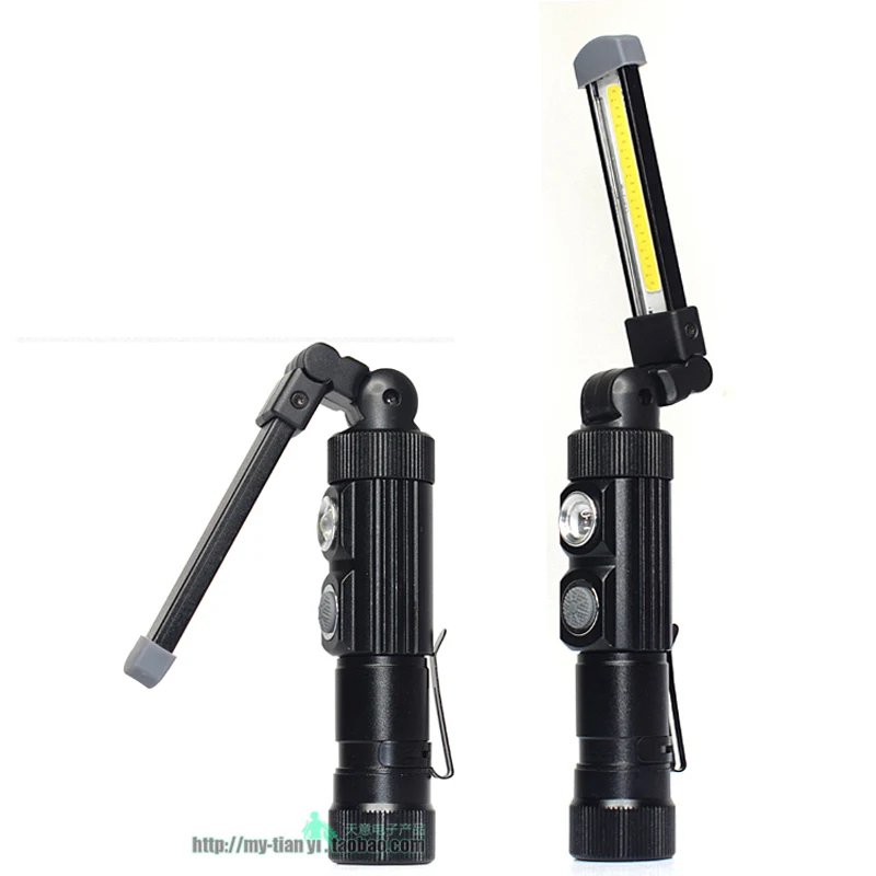 

High quality work light 5 modes portable COB LED work light rechargeable magnet flashlight torch lamp Light Home repair work