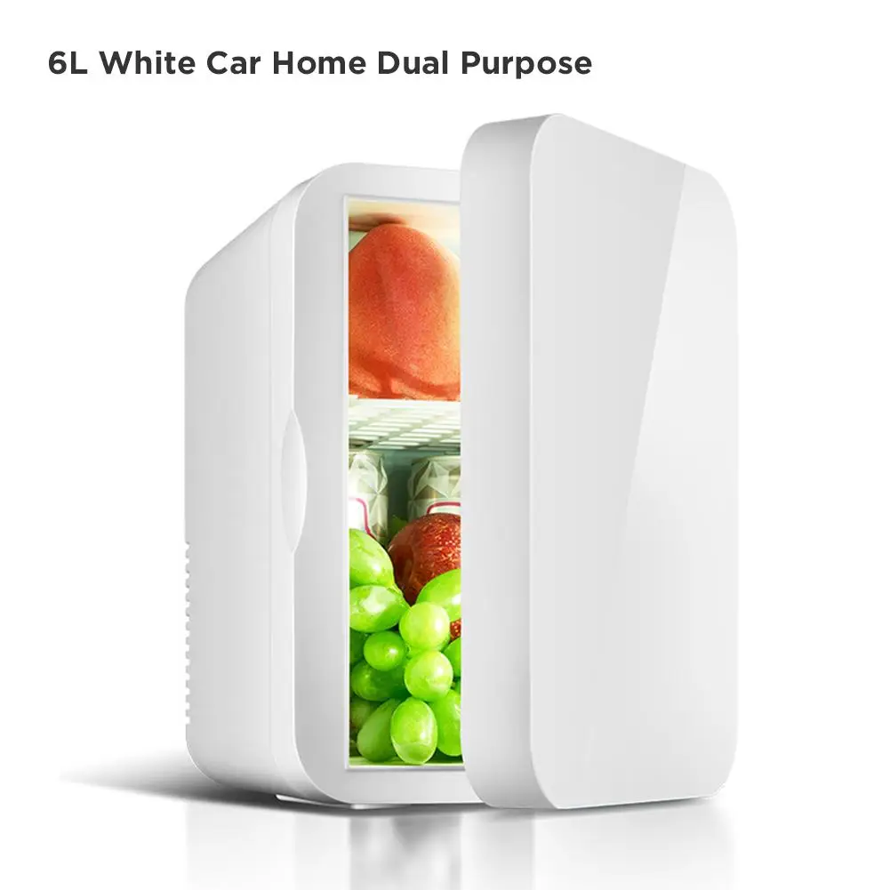 ^*Best Offers 6L Mini Refrigerator Small 12V Car Refrigerator 220V Single Door Car Home Dual-Use Thermoelectric Mini Fridge Cooler Student Use