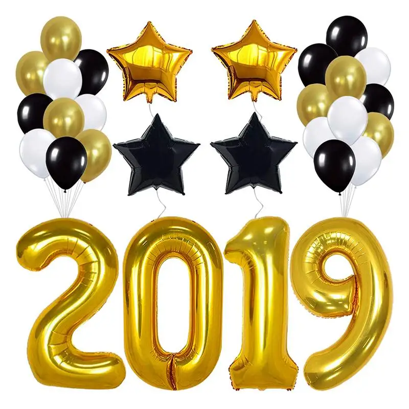 

36Pcs/ Set 2019 Graduation Party Decorative Aluminum Foil Balloons For Banquet Celebration Graduation Party