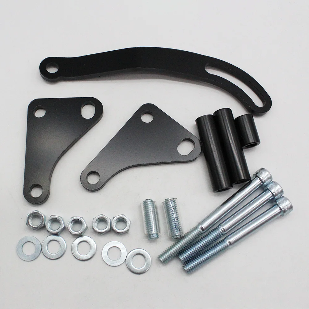 Black Power Steering Pump Mounting Bracket for Chevy GM SBC SB Chevy