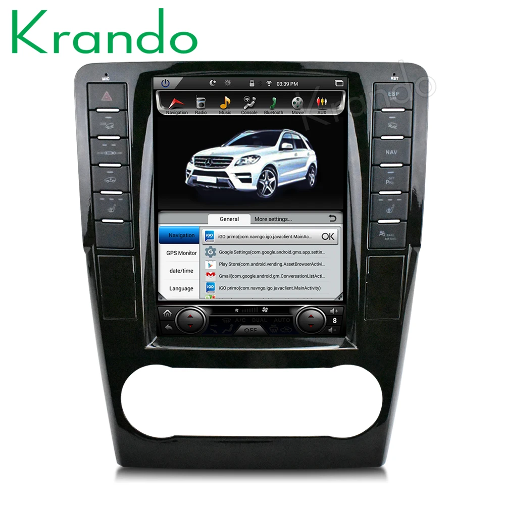 Discount Krando car radio for mercedes for benz ML 2005-2012 android 6.0 10.4" Tesla Vertical screen navigation multimedia system WIFI 5