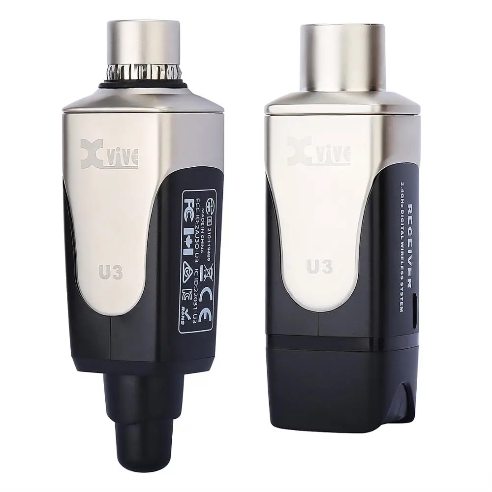 Xvive U3 Беспроводная микрофонная система 2 4G перезаряжаемая подходит с XLR