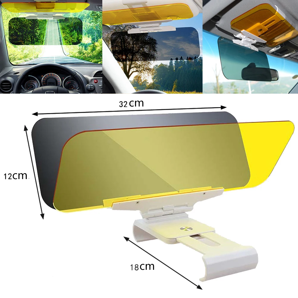 

1pc Windshield Googles Collapsible Scratch Prevention Transparent Shade Anti UV Vehicle Driver Car Polarized Night Vision Drive
