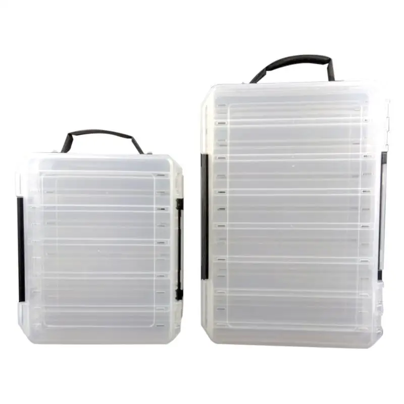 Two Sizes Double Layer Bait Box With Handle Fishing Tackle