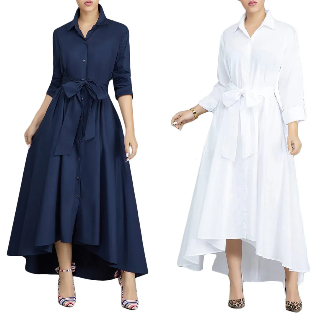 

1 piece Women Fall Vintage Long irregular Dress Rockabilly Party bow Belt Retro Ladies Midi Office Dress Vestido 2019 Autumn