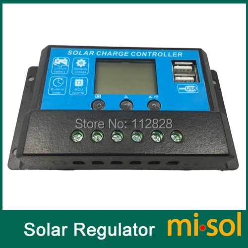 

misol / solar regulator 10A 12V 24v solar charge controller PWM, for solar panel battery charging