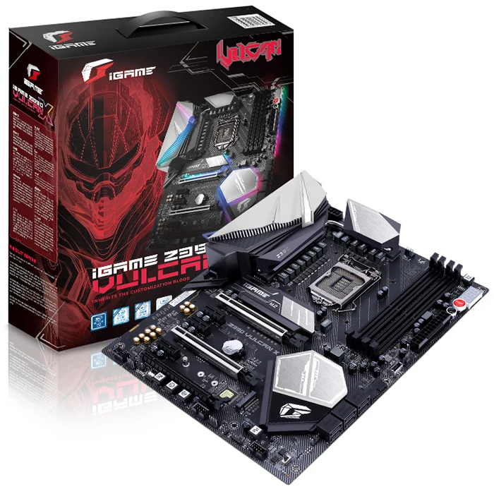 Красочная многофункциональная Материнская плата Intel IGame Z390 Vulcan X V20|Материнские