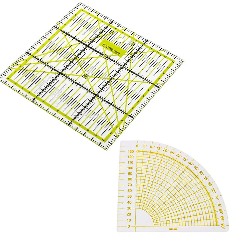 

Sewing Arts Craft DIY Hand Tool Tailor Yardstick Patchwork Ruler Square Fan Shape 1 Pcs Cloth Cutting Rulers