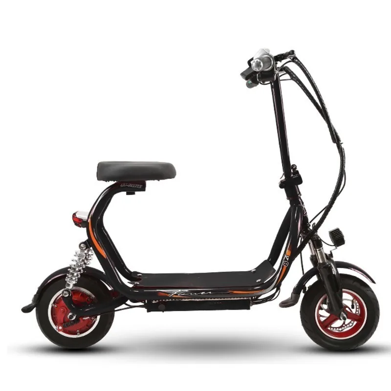 Perfect New 48V Harley electric scooter small scooter wide tire motorcycle two-seat mini parent-child electric bicycle 3