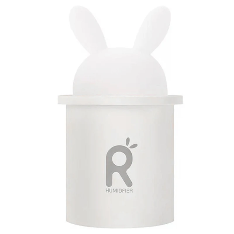 

Ultrasonic Air Humidifier For Baby Pregnant Cartoon Rabbit 250Ml Usb Essential Oil Diffuser Led Light Lamp Car Air Purifier