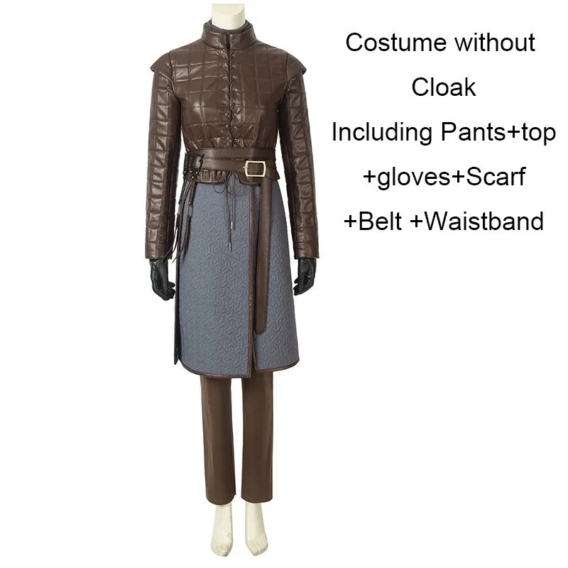 Game Of Thrones 8 Arya Stark Costume Cosplay Halloween Carnival Only Cloak