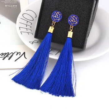 

Neue Bohemian ethnische Quaste Kristall mode-design Sommer Frauen Ethnische Ohrringe Frauen Pendientes Schmuck Weibliche