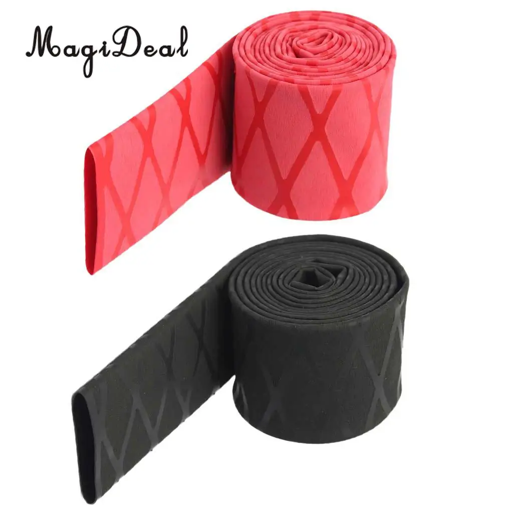 

2pcs NonSlip Heat Shrink Tube Textured Grip Fishing Rod Racket Sleeve Handle