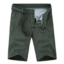 Мужские брендовые летние новые хлопковые джинсовые комбинезоны с карманами стиль сафари шорты мужские модные повседневные камуфляжные шорты с поясом Мужские штаны