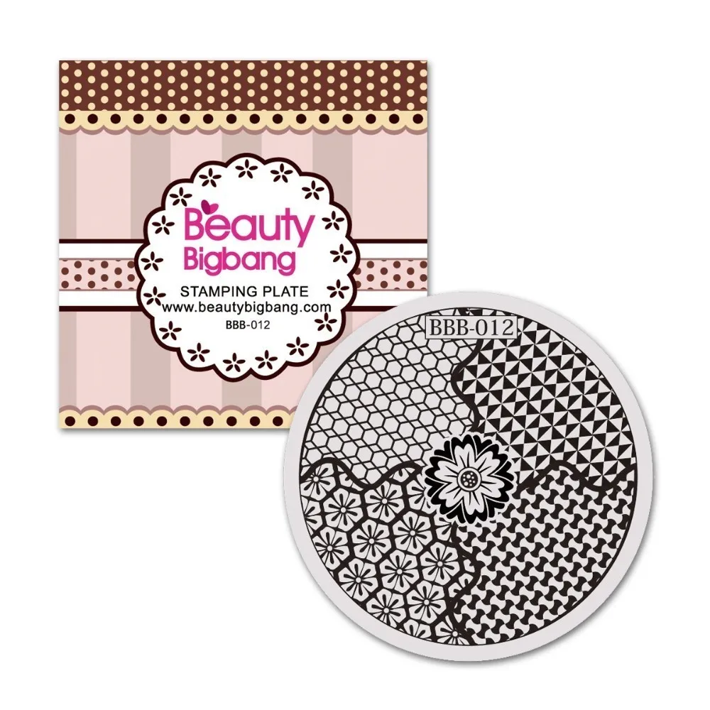 Трафареты BeautyBigBang для стемпинга ногтей 5 6 см нержавеющая сталь круглые цветы
