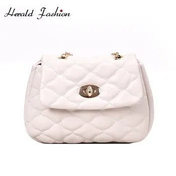 

Herald Fashion Designer Chain Women Shoulder Bag Vintage Evening Clutch Bag Quality Leather Ladies' Messenger Crossbody Bag Sac