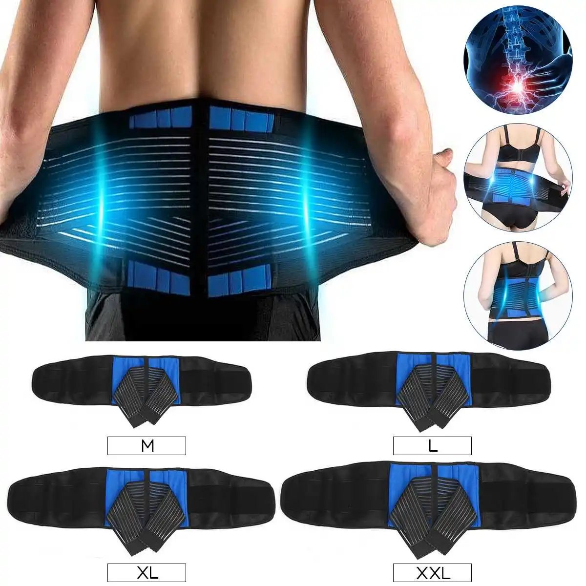 

Lumbar Support Brace Fashion Breathable Mesh Protection Lower Back Waist Support Belt For Pain Relief Gym Sports Accessories