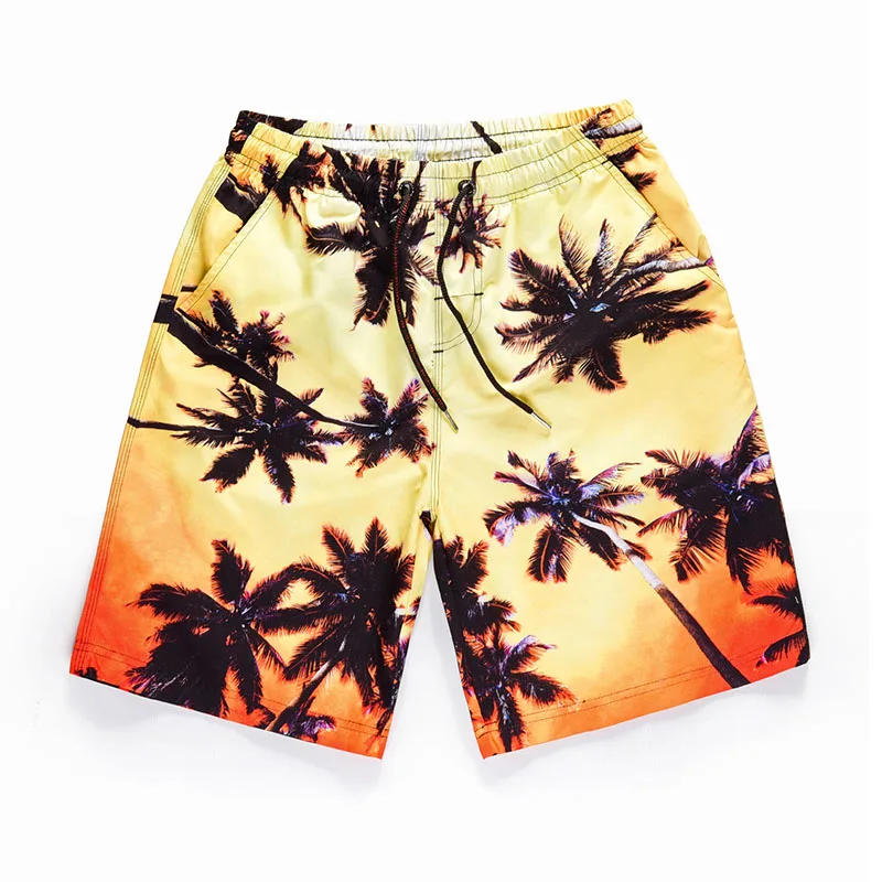 

Summer Beach Shorts Polyester Men Swimming Trunks Breathable Quick Dry Sport Surf Men's Board Shorts Beach Wear