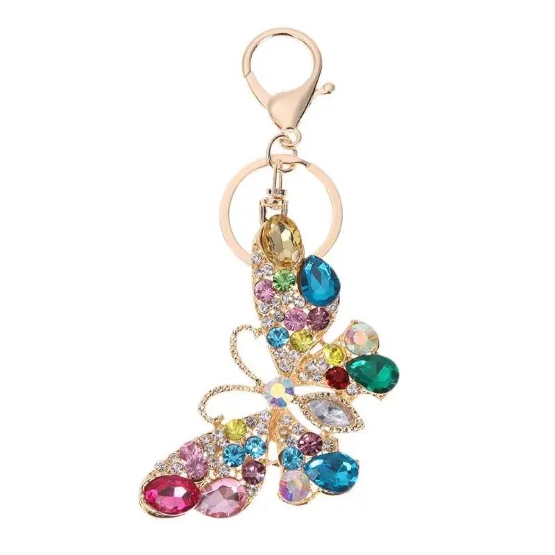 

Crystal Butterfly Rhinestone Women Bag Pendant Keyring Keychain Key Holder
