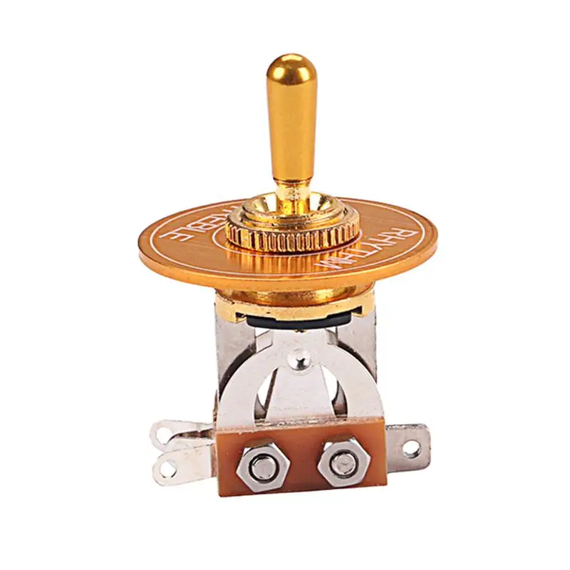 

1PC GN121 3 Way with Golden Tip Treble Washer Ring Toggle Switch Pickup Selector Guitar Toggle Switch Toggle Switch