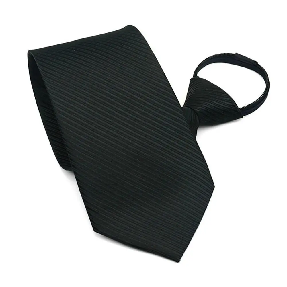 MISSKY 10 см Для мужчин ленивые молнии галстук коммерческий формальный костюм Узкий шеи галстук в полоску мужские галстуки для Свадебная