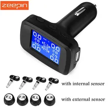 Zeepin TY13 5V 2A автомобильный TPMS цифровой ЖК дисплей прикуриватель