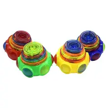 1 шт. UFO форма цвет ful Flash СВЕТОДИОДНЫЙ светильник спиннинг Топ Музыкальная Игрушка Гироскоп светящаяся Музыка Гироскоп детская игрушка случайный цвет