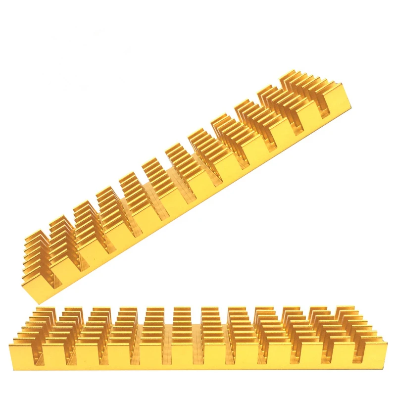 

Wholesale 2 Pieces Aluminum Heatsinks PCIe NVMe M.2 2280 SSD Laptop PC Memory Cooling Fin Radiation Dissipate Heat Sink