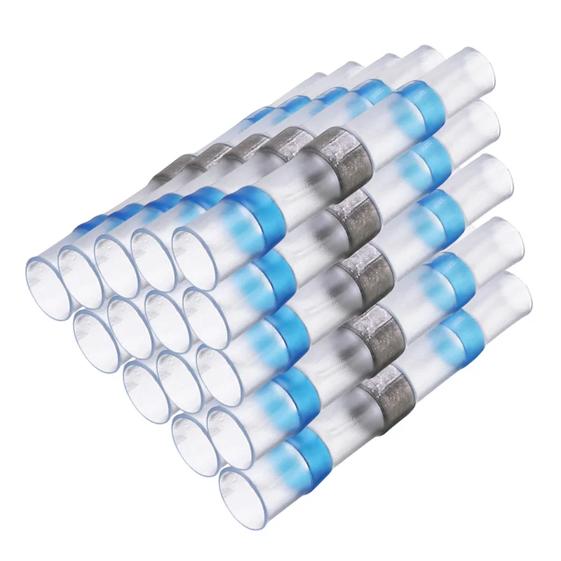 

250Pcs/set Heat Shrink Wire Connectors Solder Sleeves Waterproof Fast Butt Terminals Terminator Electrical Electrician
