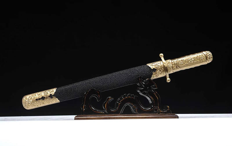 

Home Decor Short Sword Hand-Made Damascus Folded Steel Full tang Blade Oil Quenched Collection Sword