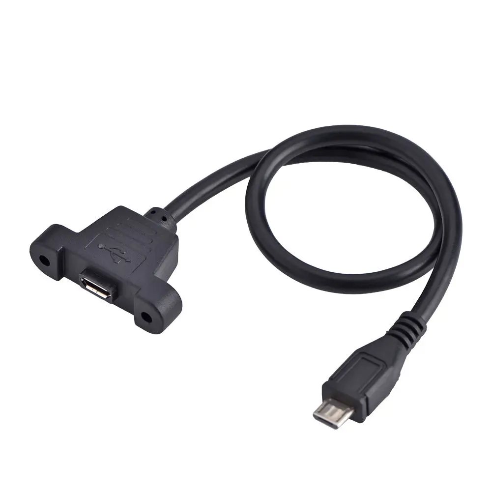 Микро USB 5Pin папа мама w/резьбовое отверстие Панель Крепление Удлинительный