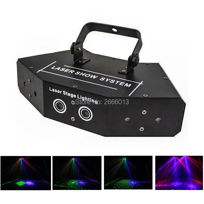 

RGB Six-eye Laser Light With Patterns/6 Lens Scanning Laser Light Laser Stage Lighting/Disco Party Laser Show System Projector