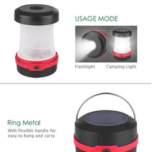 3 Вт Светодиодный светильник-вспышка на солнечной батарее, Выдвижной светодиодный светильник для кемпинга, портативный светильник для палатки, аварийный светильник