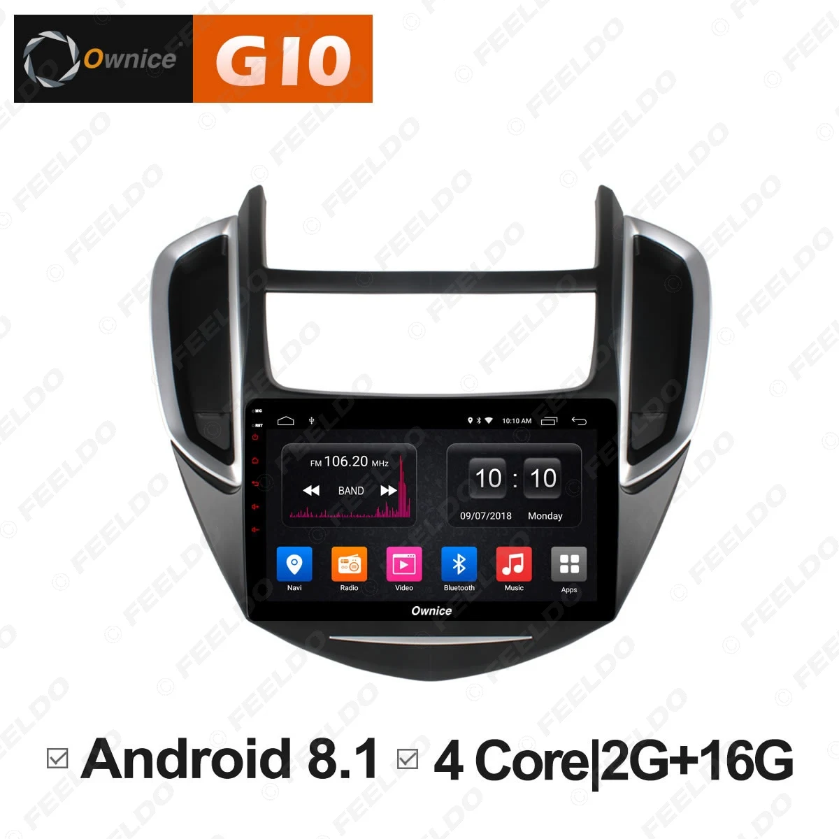 Perfect LEEWA 9" Android 8.1 8-Core/DDR3 2G/32G/Support 4G LTE Car Media Player With GPS/FM/AM RDS Radio For Chevrolet Trax 2014-2016 1