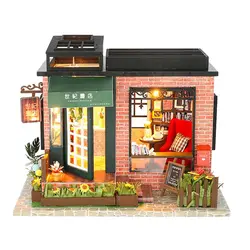 1/24 макеты кукольного домика Diorama DIY Аксессуары Набор Винтажный стиль книжный магазин дом дети подарок на день рождения