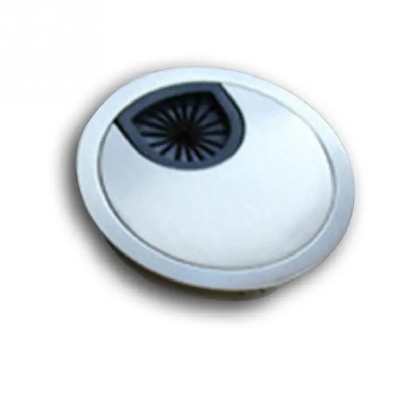 

New Computer Desk Zinc Alloy 50MM Base Grommet Table Cable Outlet Port Surface Wire Hole Cover Line Box Furniture Hardware