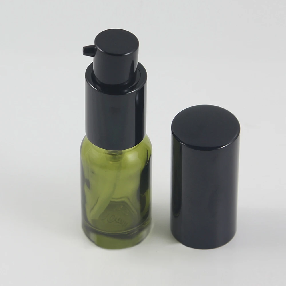 

portable 10ml glass bottle with pump, empty 10 ml lotion bottle cosmetic travel tool